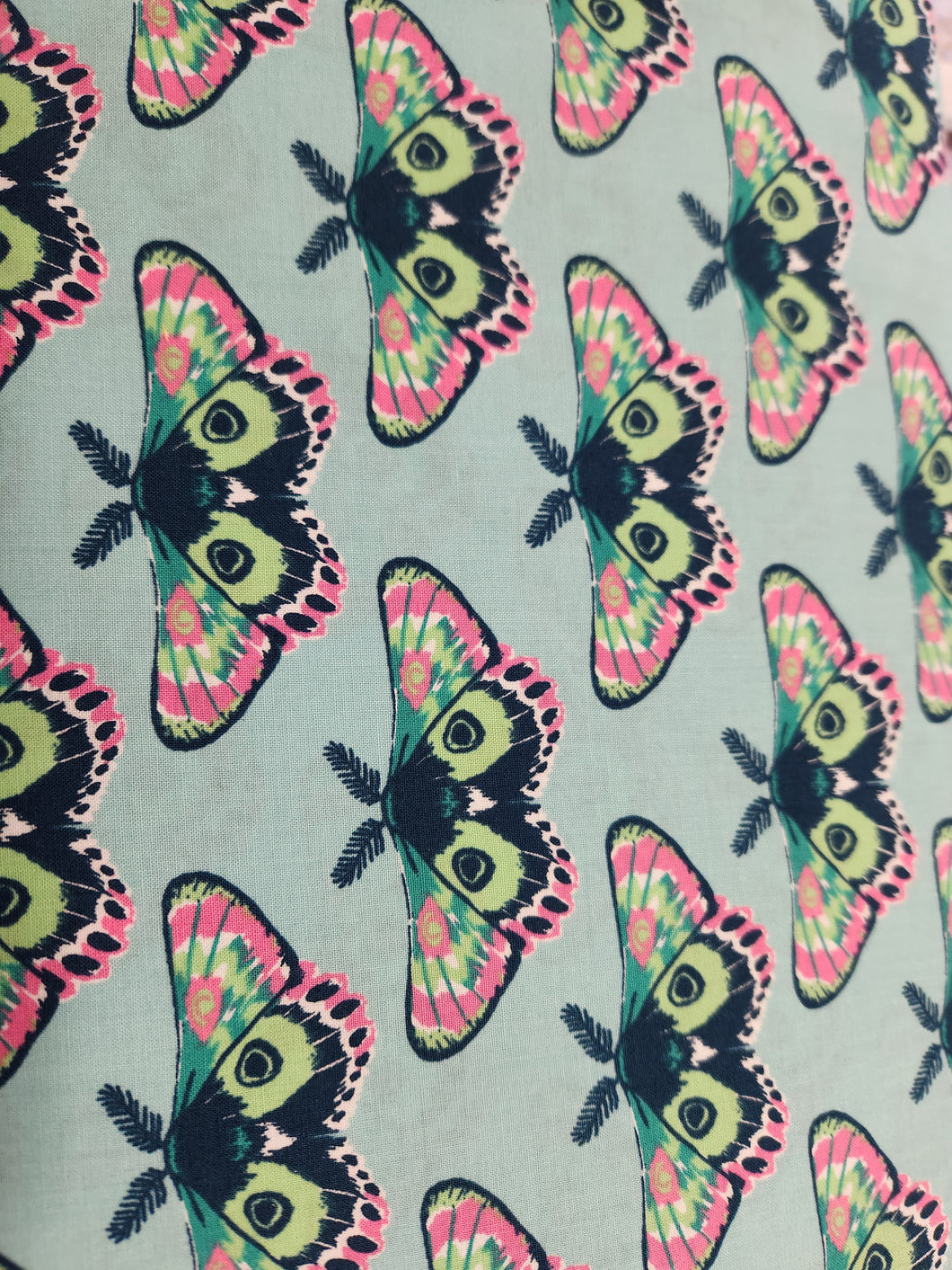 Firefly Moths on Aqua by Sarah Watts of Ruby Star Society for Moda Fabrics