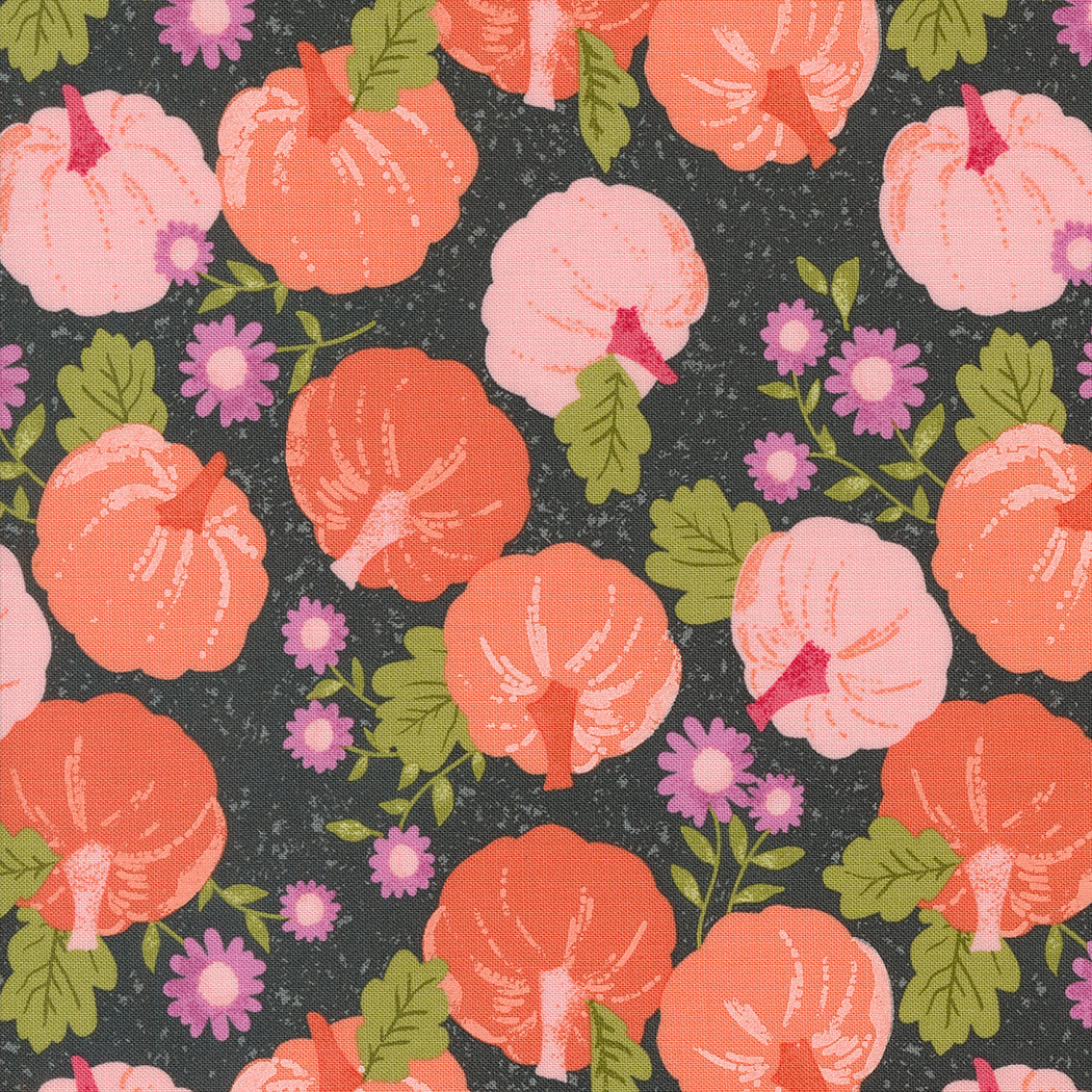 Hey Boo Pumpkin Patch Midnight by Lella Boutique for Moda Fabrics