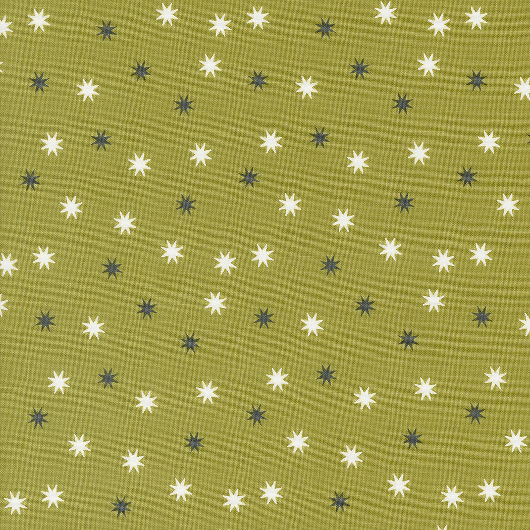 Hey Boo Practical Magic Stars Witchy Green by Lella Boutique for Moda Fabrics