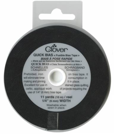 Fusible Quick Bias Black 1/4in x 11yds by Clover