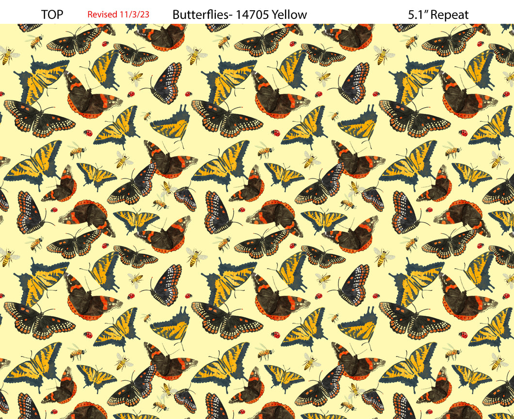 All-MidAtlantic Shop Hop Butterflies Yellow