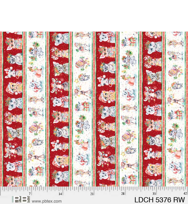 Little Darlings Christmas Critters Stripe