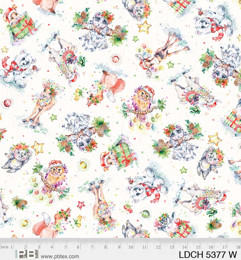 Little Darlings Christmas Critters Toss White