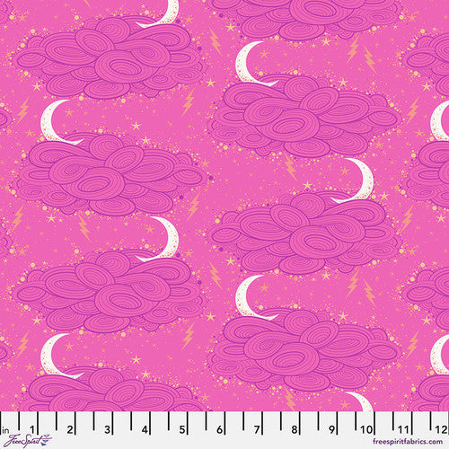 Nightshade Deja vu Storm Clouds in Oleander by Tula Pink for Freespirit