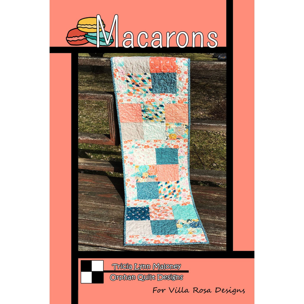 Macarons Postcard Pattern Orphan Quilt Designs for Villa Rosa Designs