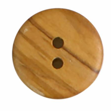 23 mm 7/8 inch 2-hold light wood button from dill
