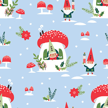 Gnome Noel Light Blue Gnome House by Liz Mytinger for Paintbrush Studio