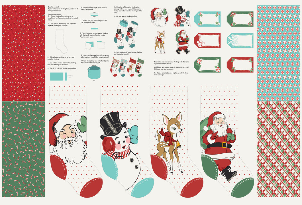 Holly Jolly Stocking Panel