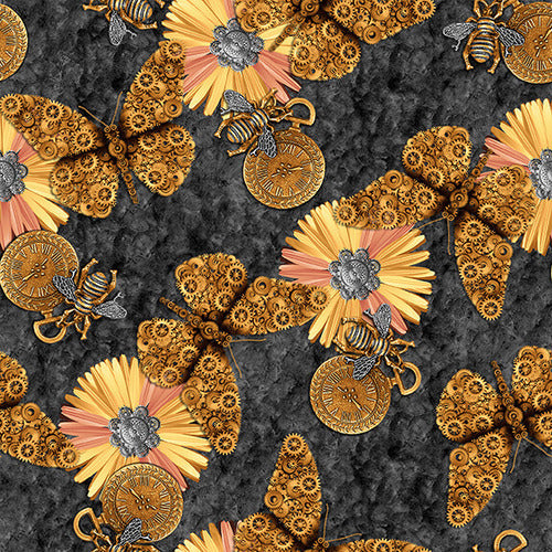 Alternative Age Butterflies & Flowers Black