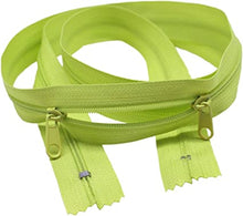30 Inches Double Slider Zippers #3 Nylon Coil Zippers with Two Long Pulls Head to Head Closed Ended Zippers