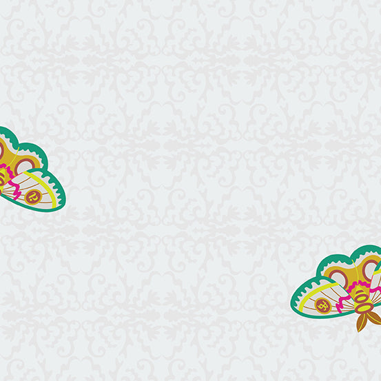 Rainbow 100 Moth Day cotton fabric Alison Glass Andover