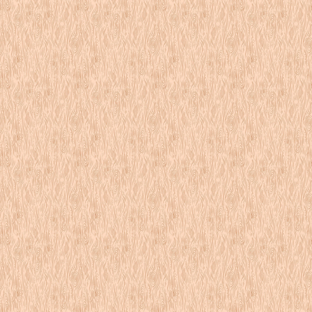 Festive Fauna Woodgrain Sherbet by Rebecca Elfast for Figo