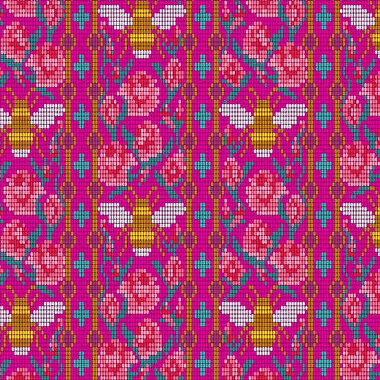 Beadwork Dahlia Handiwork by Alison Glass for Andover Fabrics