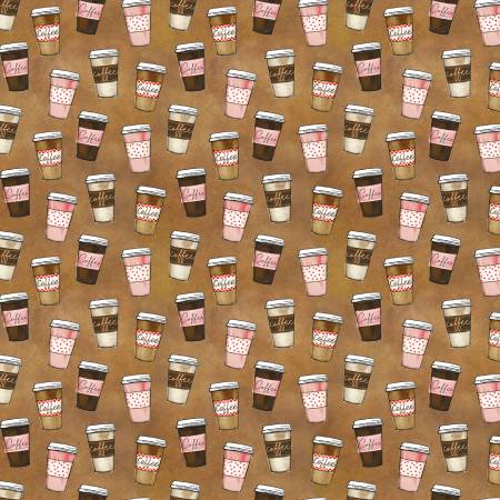 Perk Up Cappuccino Grab n Go Coffee by Michael Miller