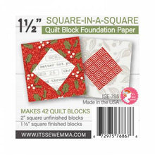 Square in a Square Quilt Block Foundation Paper