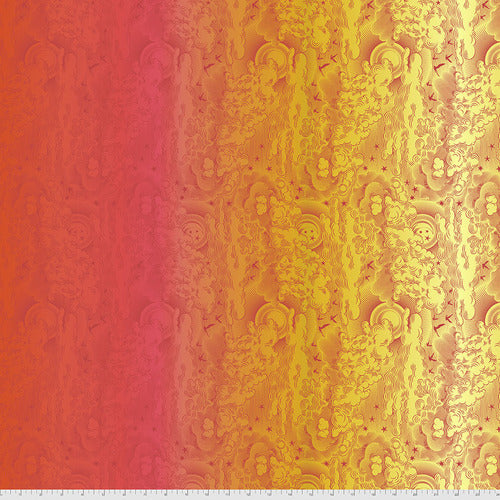 Tula Pink Daydreamer Little Fluffy Clouds Mango from Freespirit