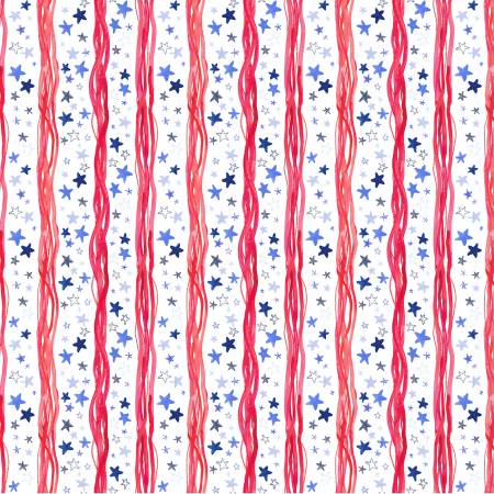 American Summer White Stars & Stripes