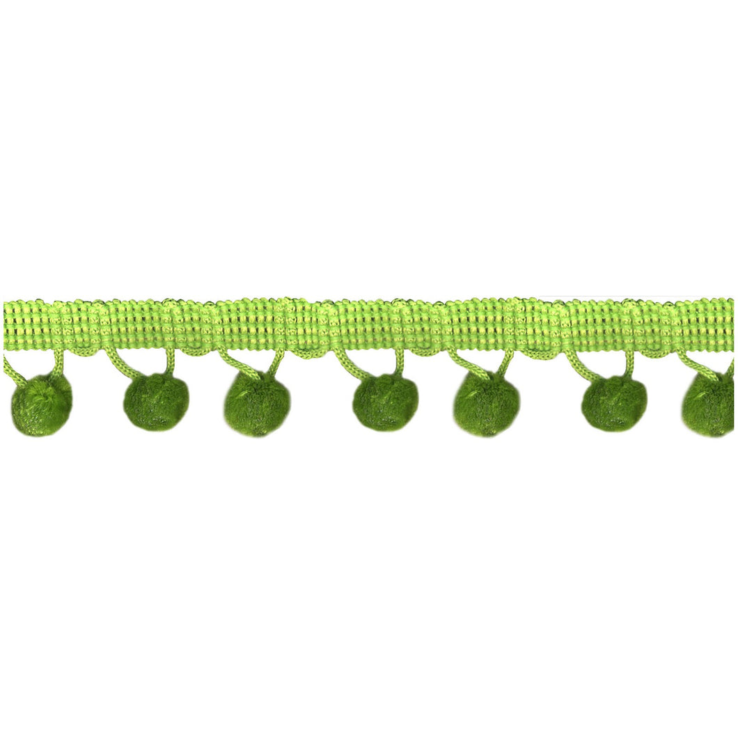Chenille Pom Pom Trim Green - Stitch Morgantown
