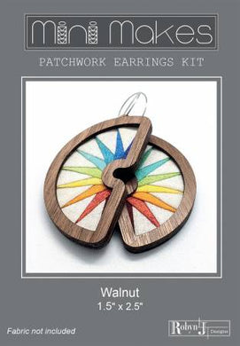 Patchwork Moon Earrings Kit Walnut