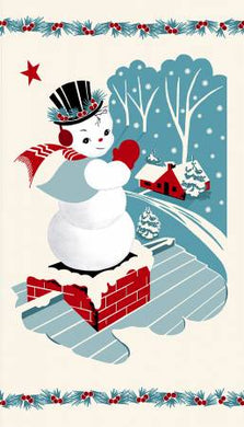 Winter In Snowtown Snowman Panel 24