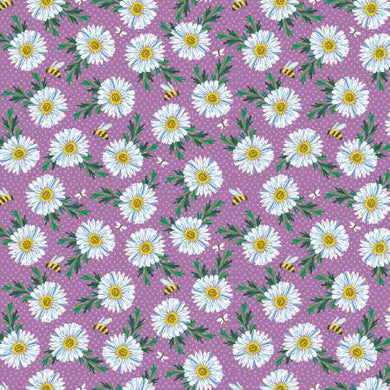 Wildflower Heart Daisy Scatter Purple  by Katie Daisy