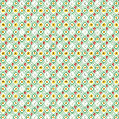 Wildflower Heart Cottage Picnic Light Teal by Katie Daisy