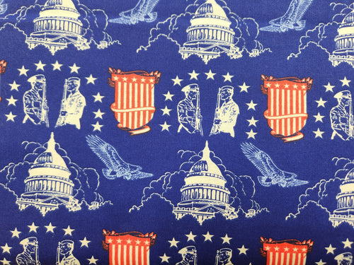Capitol and Patriots on Blue