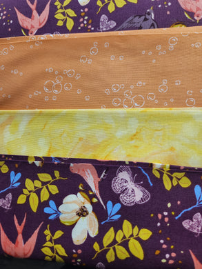 6 Yard Bundle Kit for 3 Yard Quilt Patterns-Peach/Plum/Lemon