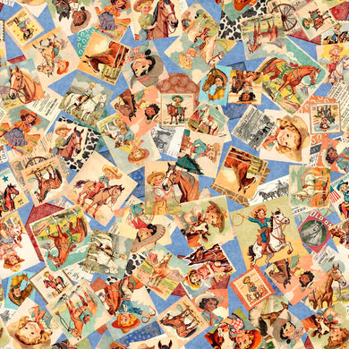 Hey Cowgirl Postcard Toss by QT Fabrics