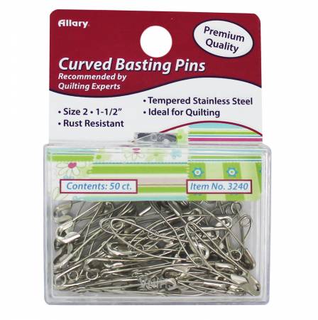Curved Basting Pins 1-1/2in 50ct