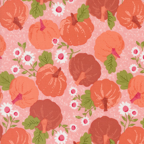 Hey Boo Pumpkin Patch Bubble Gum Pink by Lella Boutique for Moda Fabrics