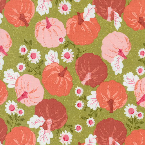 Hey Boo Pumpkin Patch Witchy Green by Lella Boutique for Moda Fabrics