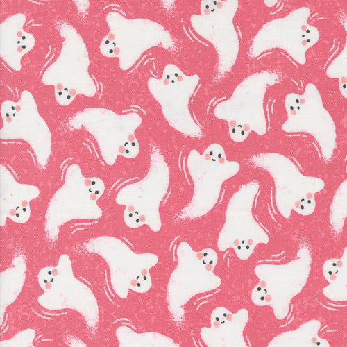 Hey Boo Friendly Ghost Love Potion Pink by Lella Boutique for Moda Fabrics