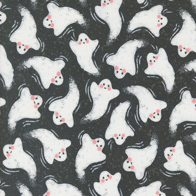 Hey Boo Friendly Ghost Midnight by Lella Boutique for Moda Fabrics
