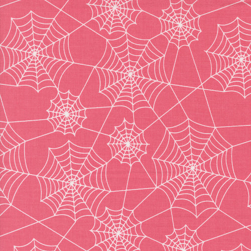 Hey Boo Spider Webs Love Potion Pink by Lella Boutique for Moda Fabrics