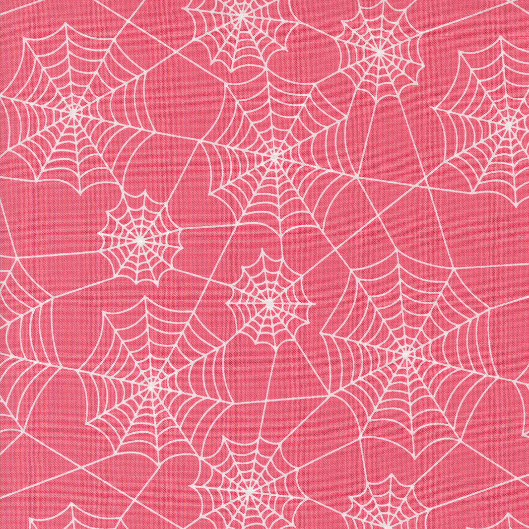 Hey Boo Spider Webs Love Potion Pink by Lella Boutique for Moda Fabrics