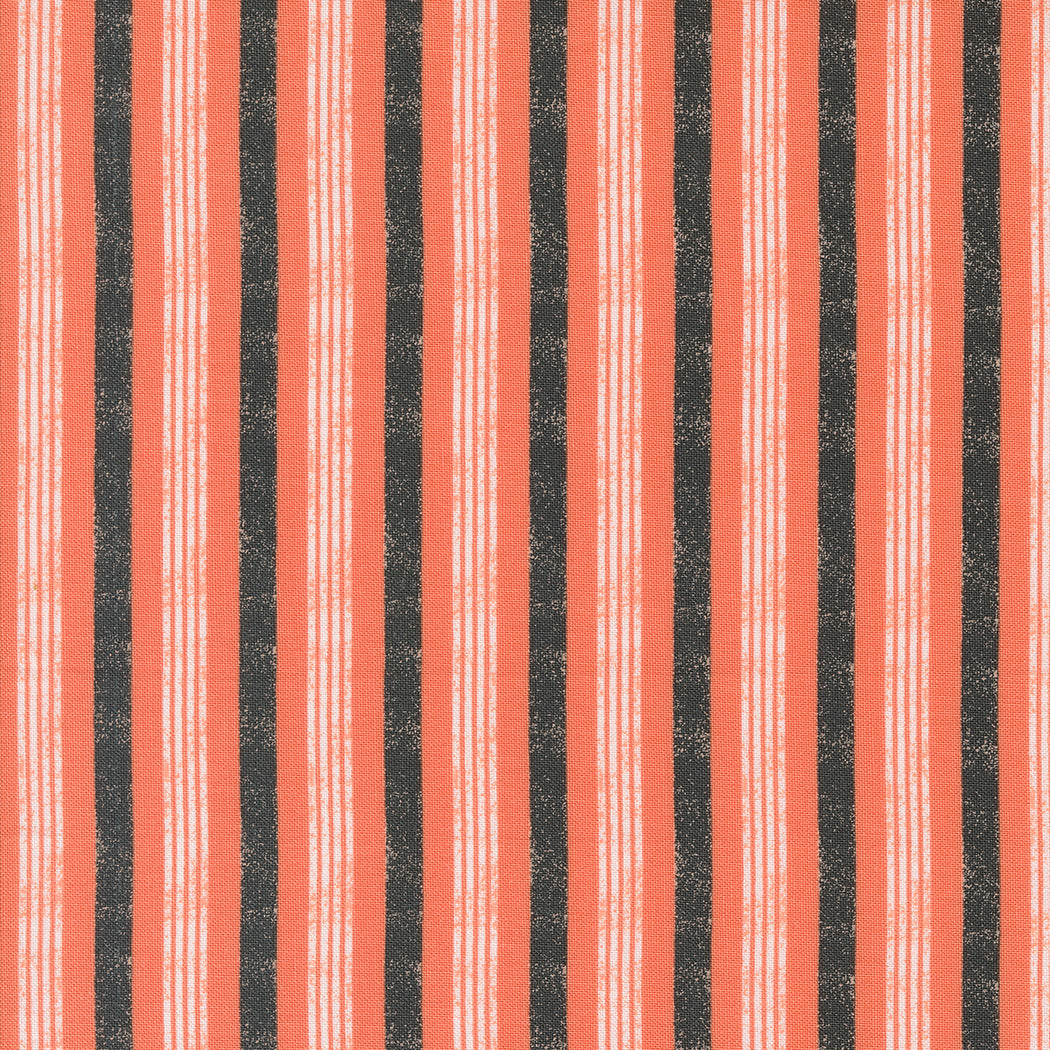 Hey Boo Boougie Stripe Soft Pumpkin by Lella Boutique for Moda Fabrics