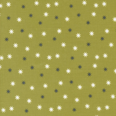 Hey Boo Practical Magic Stars Witchy Green by Lella Boutique for Moda Fabrics