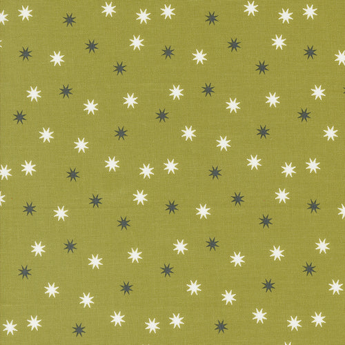 Hey Boo Practical Magic Stars Witchy Green by Lella Boutique for Moda Fabrics