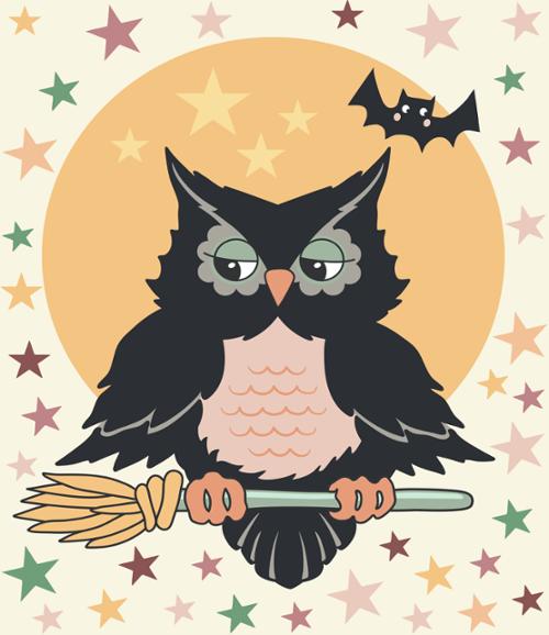 Owl O Ween Panel by Urban Chiks for Moda Fabrics