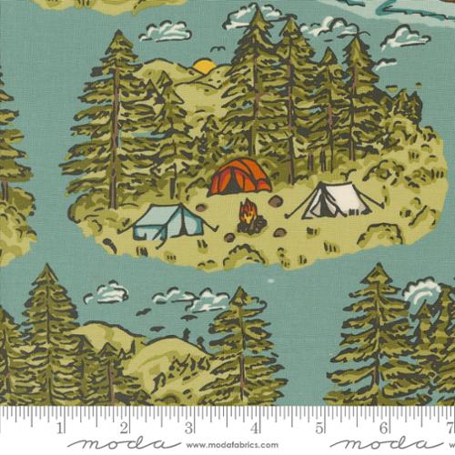 The Great Outdoors Vintage Camping Landscape Sky