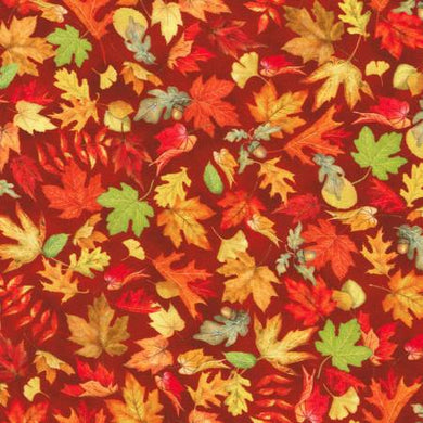 Autumn Cats & Dogs Leaves Orange Spice Robert Kaufman