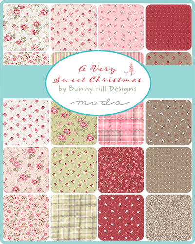 A Very Sweet Christmas Fat Quarter Bundle by Bunny Hill Designs for Moda Fabrics