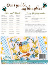 Bee My Honey Cross Stitch Pattern Back View