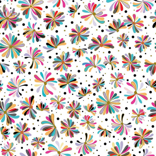 Bold Blooms Multi by QT Fabrics