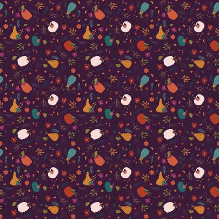 Little Witch Pumpkin Patch Purple by Riley Blake Designs