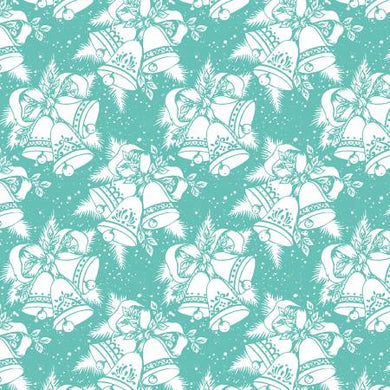 Jingle Bells Christmas Bells Cottage Blue by Cottage Mama for Riley Blake Designs