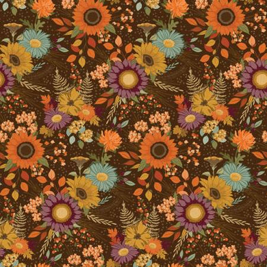 The Awe of Autumn Main Brown by Sandy Gervais for Riley Blake Designs