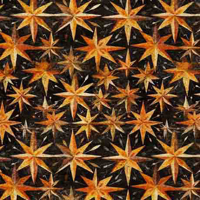 Creepin' It Real Stars Black by QT Fabrics
