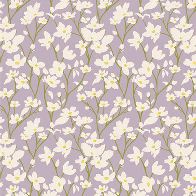 Fresh Linen Dogwood Moonlight by Art Gallery Fabrics